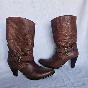 Brown Leather Women's Boots